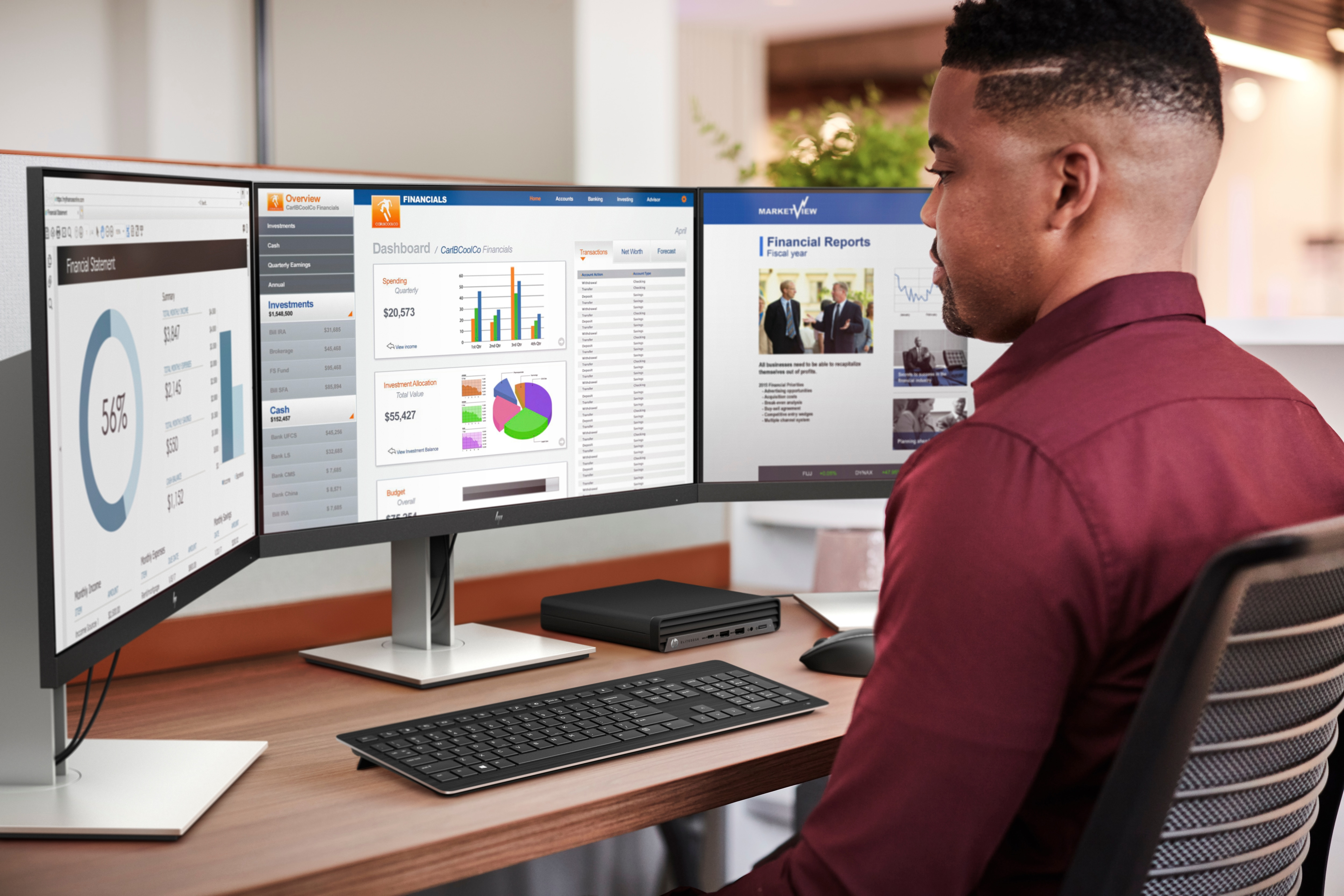 HP E-Series E24 G4 23,8" Full HD IPS LED-Monitor HDMI DisplayPort VGA Schwarz