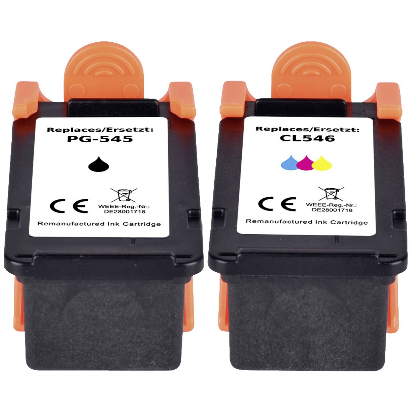 Renkforce Tintenpatrone Kombi-Pack ersetzt Canon PG-545 CL-546 180 Seiten Schwarz, Cyan, Magenta, Gelb