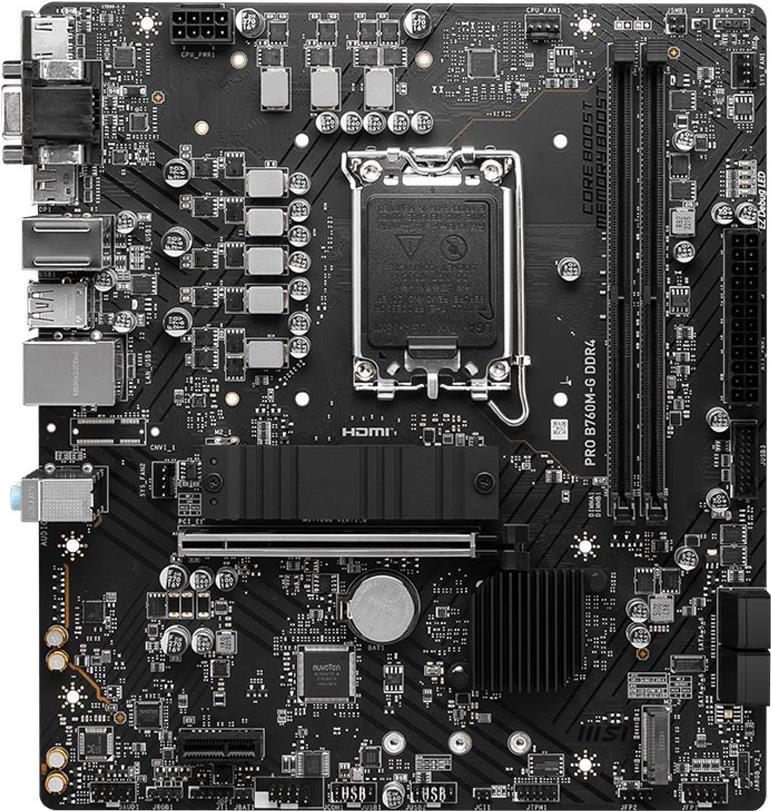 MSI PRO B760M-G DDR4 Motherboard Intel B760 LGA 1700 micro ATX (7D90-001R)