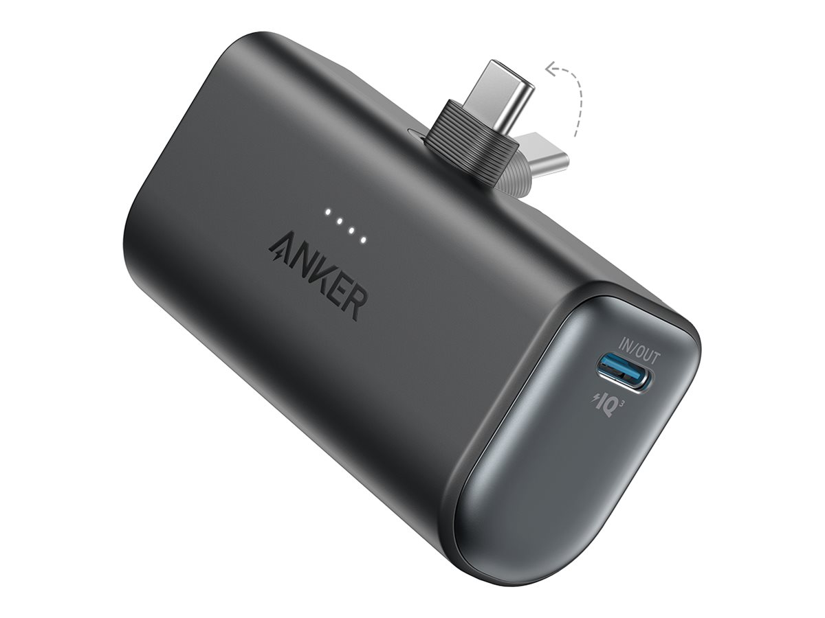 Anker Nano Powerbank 5000 mAh 22.5 W USB-C Schwarzer Stein