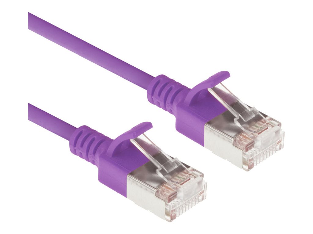 ACT Slimline Patch-Kabel CAT 6a U/FTP RJ-45 1,5 m Lila