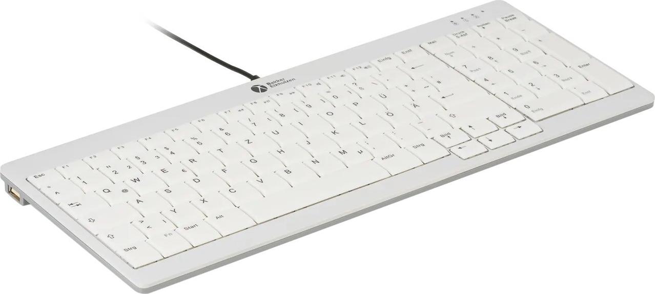 BakkerElkhuizen UltraBoard 960 V2 Compact Tastatur QWERTZ USB-C Dunkelgrau, Hellgrau