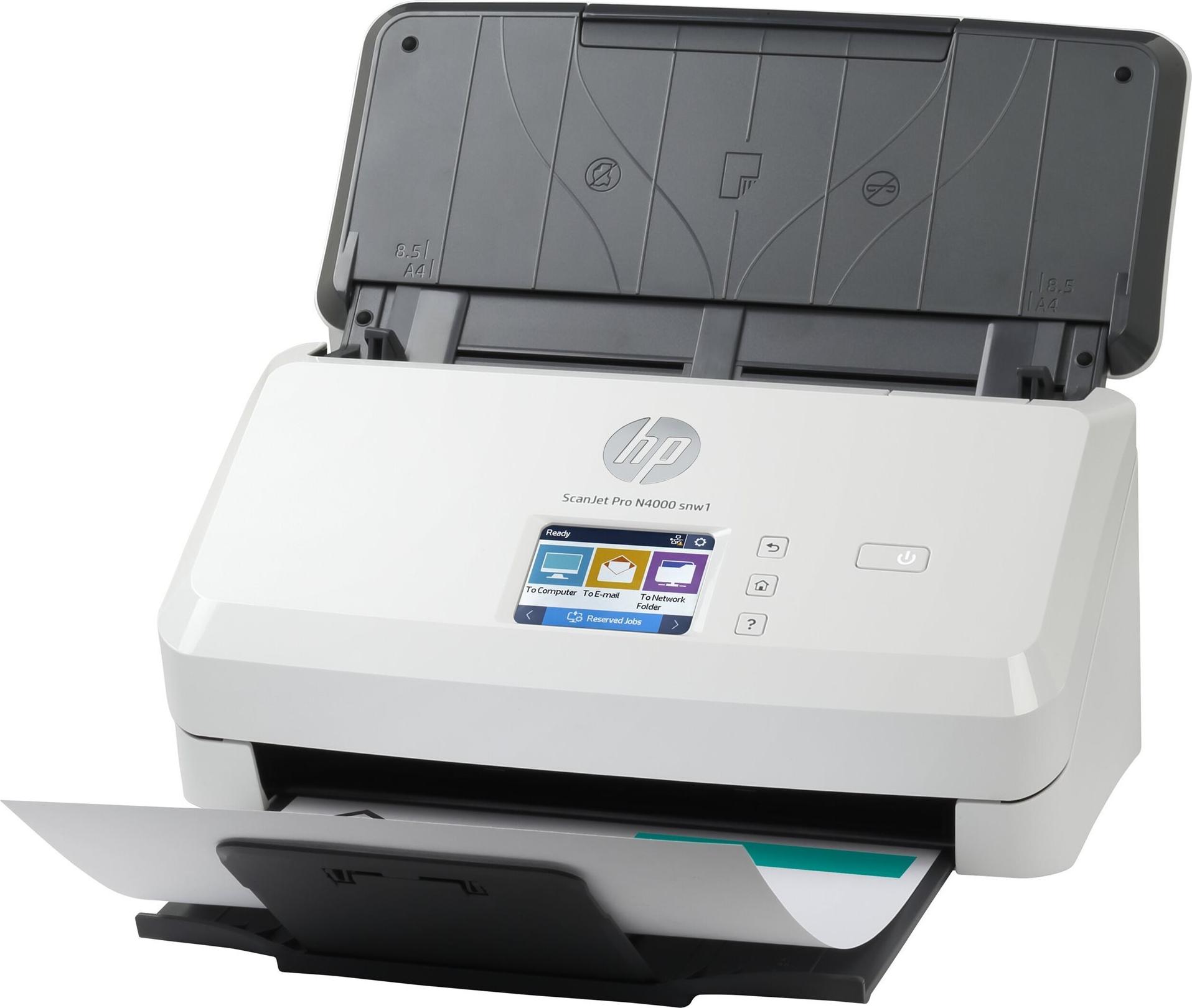 HP Scanjet Pro N4000 snw1 Dokumentenscanner 600 dpi Duplex Schwarz, Weiß