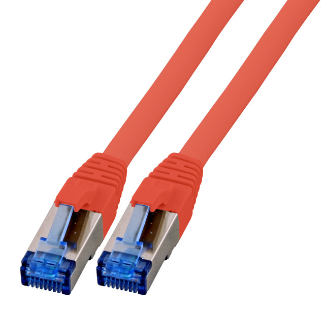 EFB-Elektronik K5525FRT.1 RJ45 Patchkabel Cat.6a S/FTP 1 m Rot