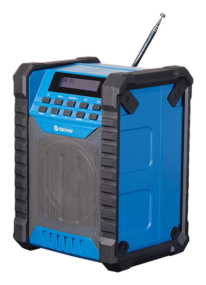 DENVER WRD-60 Baustellenradio 100 W DAB/DAB+/FM IP54 Schwarz, Blau