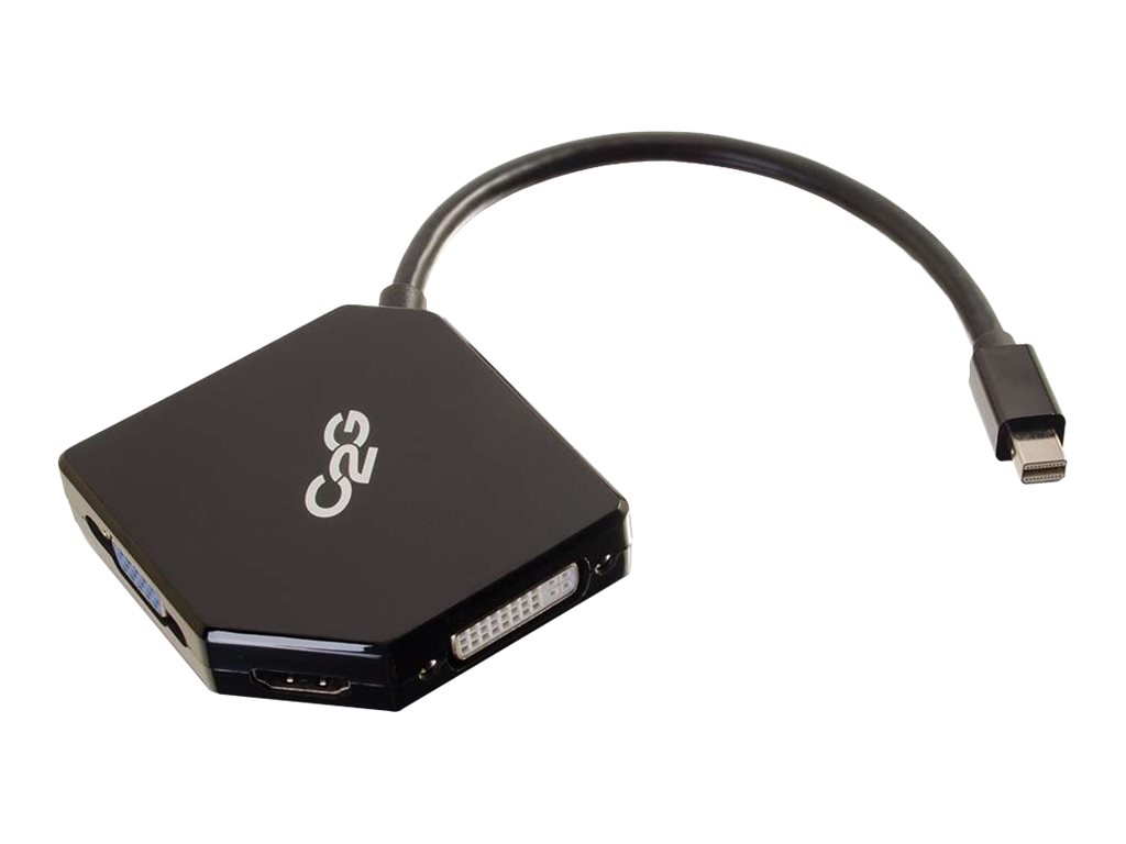 C2G Mini DisplayPort to HDMI, VGA, or DVI Adapter Converter Schwarz