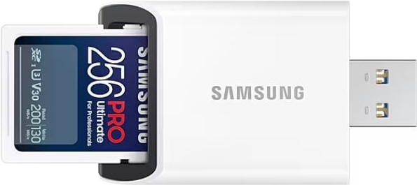 Samsung PRO Ultimate SD Card 256GB 2023 reader (MB-SY256SB/WW)