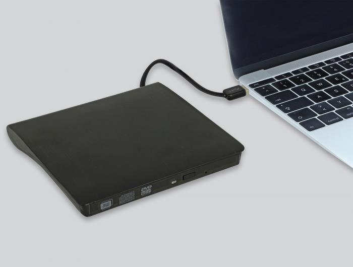Delock Externes Gehäuse 5,25" Ultra Slim SATA auf USB 3.0 Schwarz