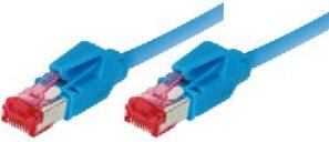 Patchkabel S/FTP, PiMF, Cat 6, blau, 7,5 m Halogenfrei, mit Leoni-Kabel und Hirosesteckern TM21 (bisherige Bezeichnung S/STP) (73607B)