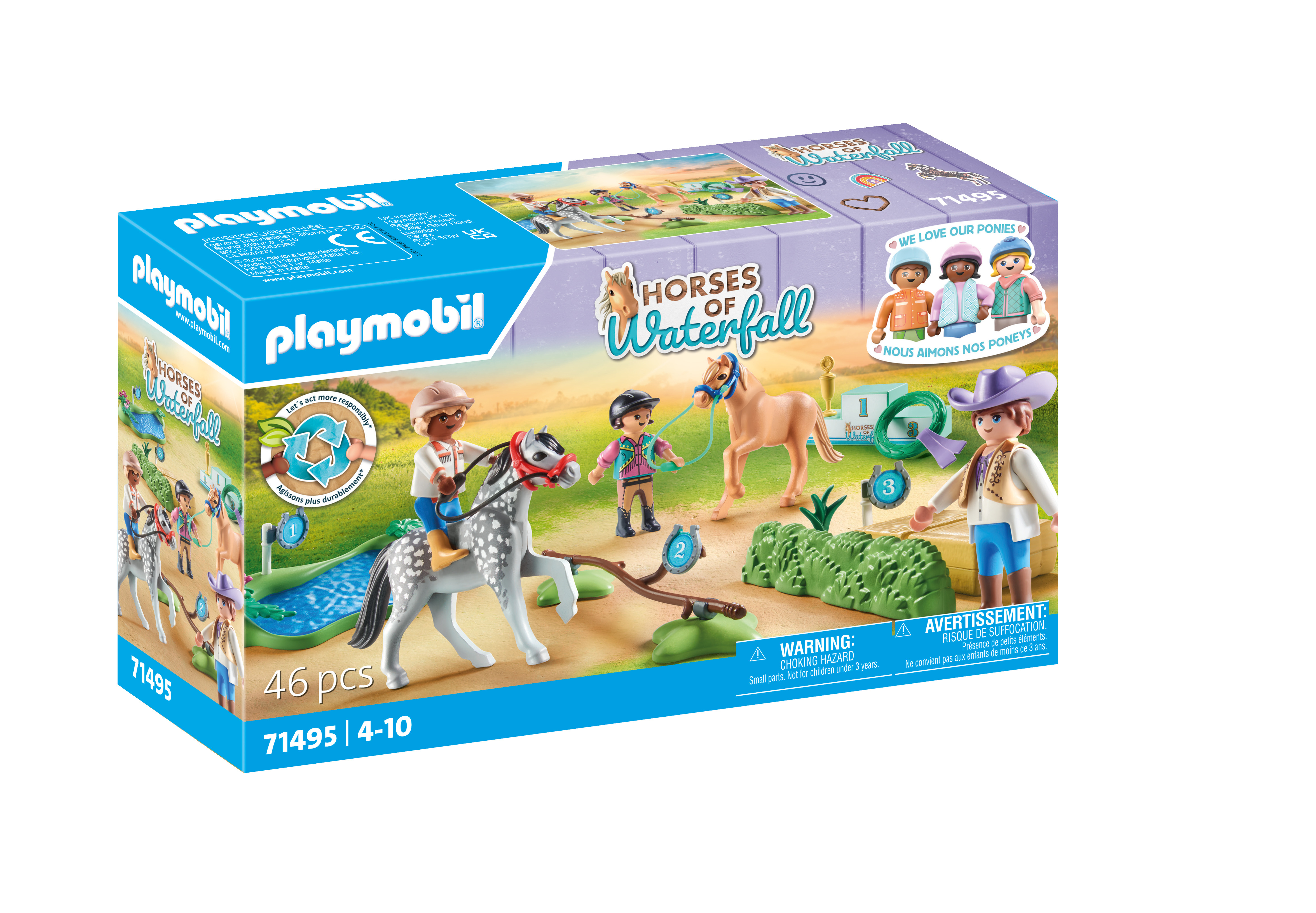 Playmobil Horses of Waterfall Ponyturnier Spielzeug-Set 46 Teile Mehrfarbig