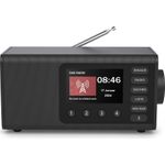 Hama Digitalradio DR1001, FM/DAB/DAB+/Bluetooth® RX, Radiowecker, Schwarz (00054260) (geöffnet)