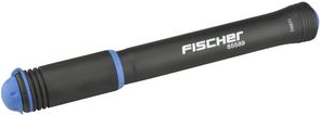 FISCHER Mini-Fahrrad-Luftpumpe FLEX, schwarz/blau mit Anschluss-Schlauch für komfortable Bedienung, durch - 1 Stück (85589)