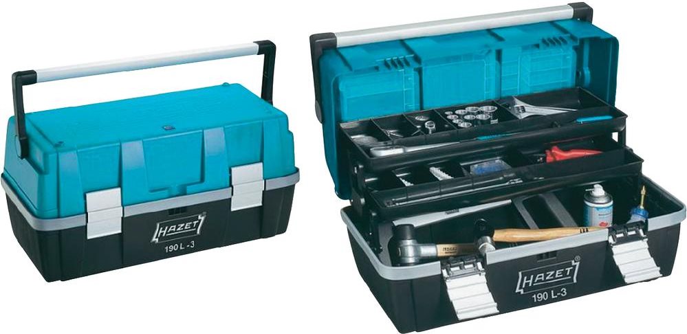 Hazet Kunststoff-Werkzeugkasten 190L-3 Abmessungen (L x B x H) 550 x 250 x 270 mm (190L-3)