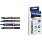 magnetoplan Board- und Flipchartmarker, Rundspitze, schwarz zum Schreiben auf Whiteboard-Oberflächen und Flipcharts (1228112)