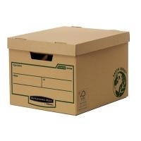 Fellowes Heavy Duty Archiv-/Transportbox R-Kive EARTH, braun aus 100% recyceltem Karton, 3-fach verstärkte Trageseiten,