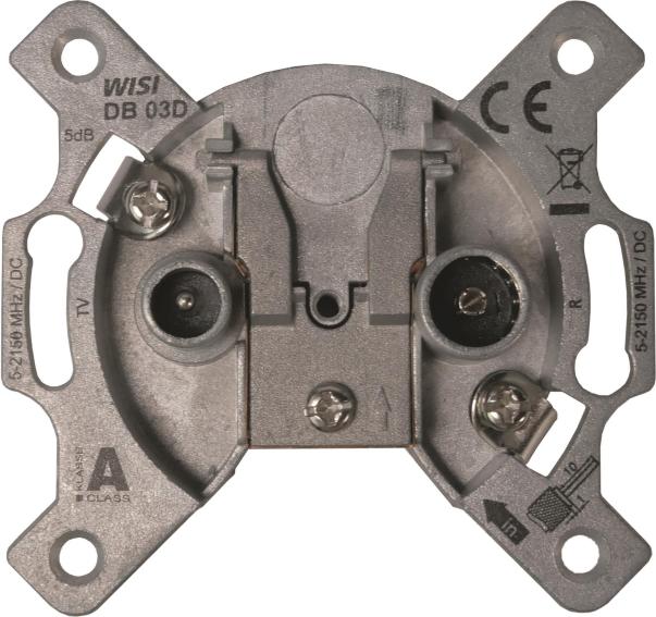 WISI Universal Antennendose DB 03 D 2-Loch Stichdose 5 dB SAT/TV/Radio