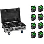 EUROLITE Set 8x AKKU Mini IP UP-4 QCL Spot MK2 + Case mit Ladefunktion (20001006)