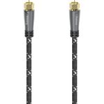 Hama SAT-Anschlusskabel, F-Stecker - F-Stecker, Metall, vergoldet, 1,5 m, 120 dB (00205077)