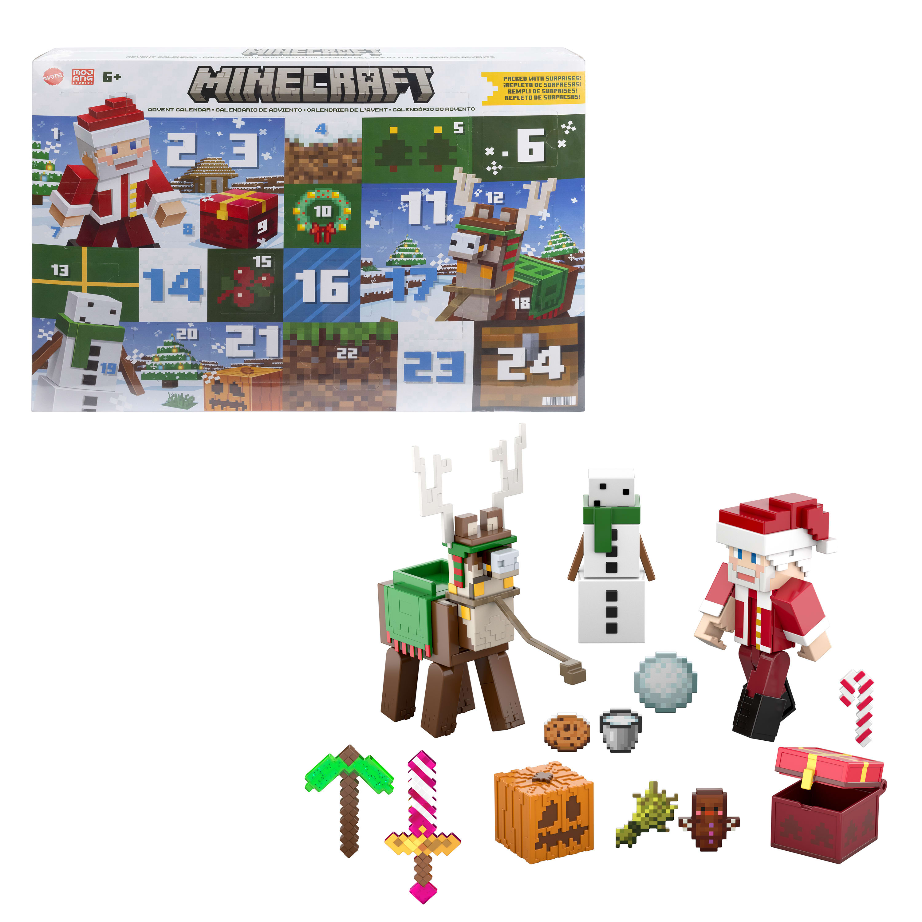 Mattel Minecraft Adventskalender Spielwaren 24 Teile Mehrfarbig