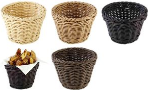 APS Brotkorb PROFI LINE, Durchmesser: 130 mm, hellbeige aus Polypropylen, stabile Ausführung, stapelbar, - 1 Stück (50620)