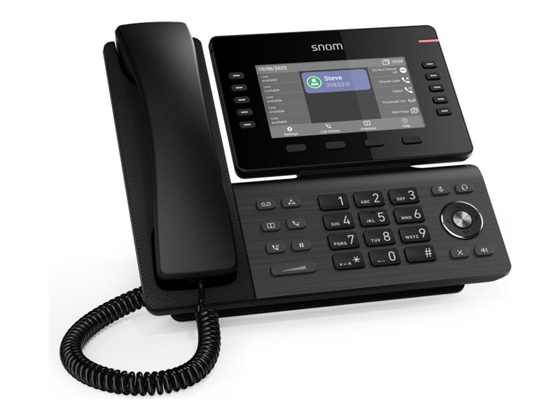 Snom D815WB VoIP-Telefon mit 5"-IPS-Display, WLAN und PoE – Gun Metal Black