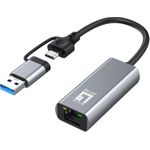 LevelOne USB-0423. Übertragungstechnik: Kabelgebunden, Hostschnittstelle: USB Type-A/USB Type-C, Schnittstelle: Ethernet. Maximale Datenübertragungsrate: 2500 Mbit/s. USB. Produktfarbe: Grau (USB-0423)
