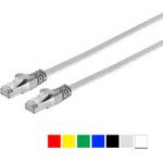 S/CONN maximum connectivity Netzwerkkabel-RJ45 Flachkabel m.Cat.7 Rohkabel slim, dünn, verschiden FARBIG, 0,25m bis 15m (75511-SL-V)