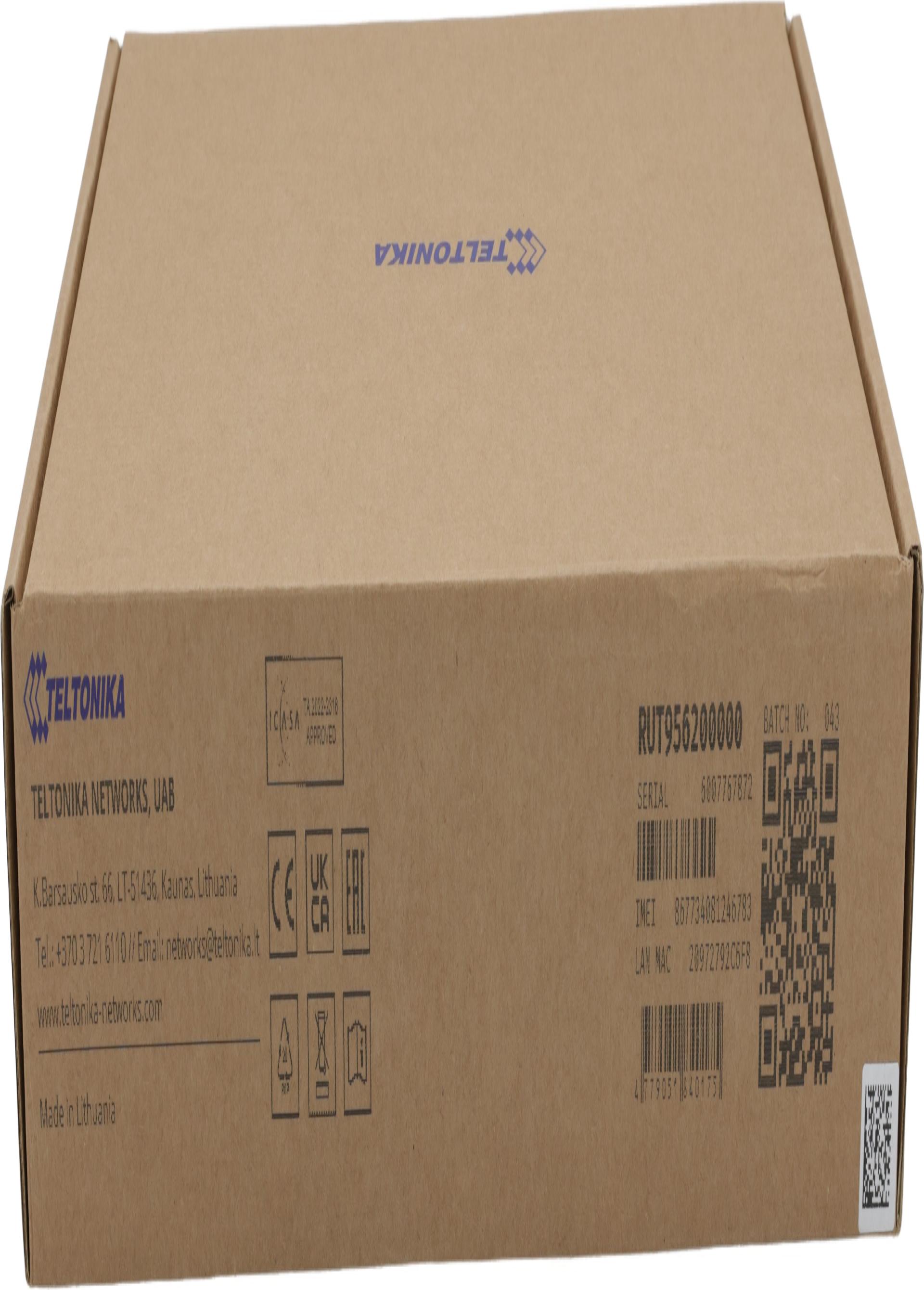 Teltonika RUT956 Mobilfunk-Router 3 Port 100 Mbit/s Schwarz