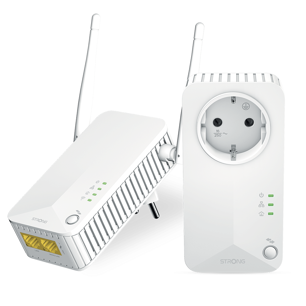Strong Powerline Wi-Fi 600 Kit 600 Mbit/s Eingebauter Ethernet-Anschluss WLAN Weiß (POWERLWF600DUOEUV2)