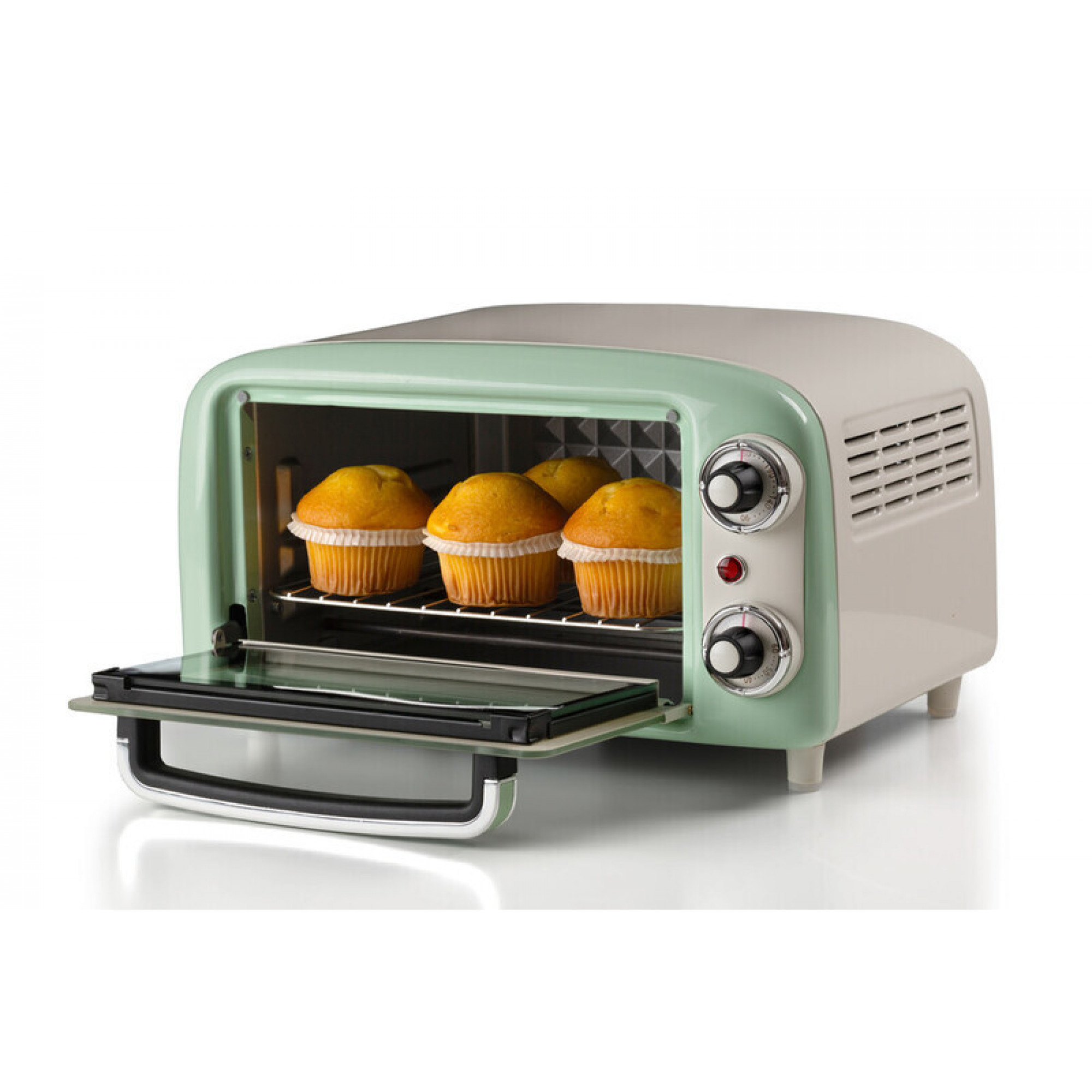 Ariete Mini-Backofen Vintage Green 10 Liter 800 W Grün/Weiß