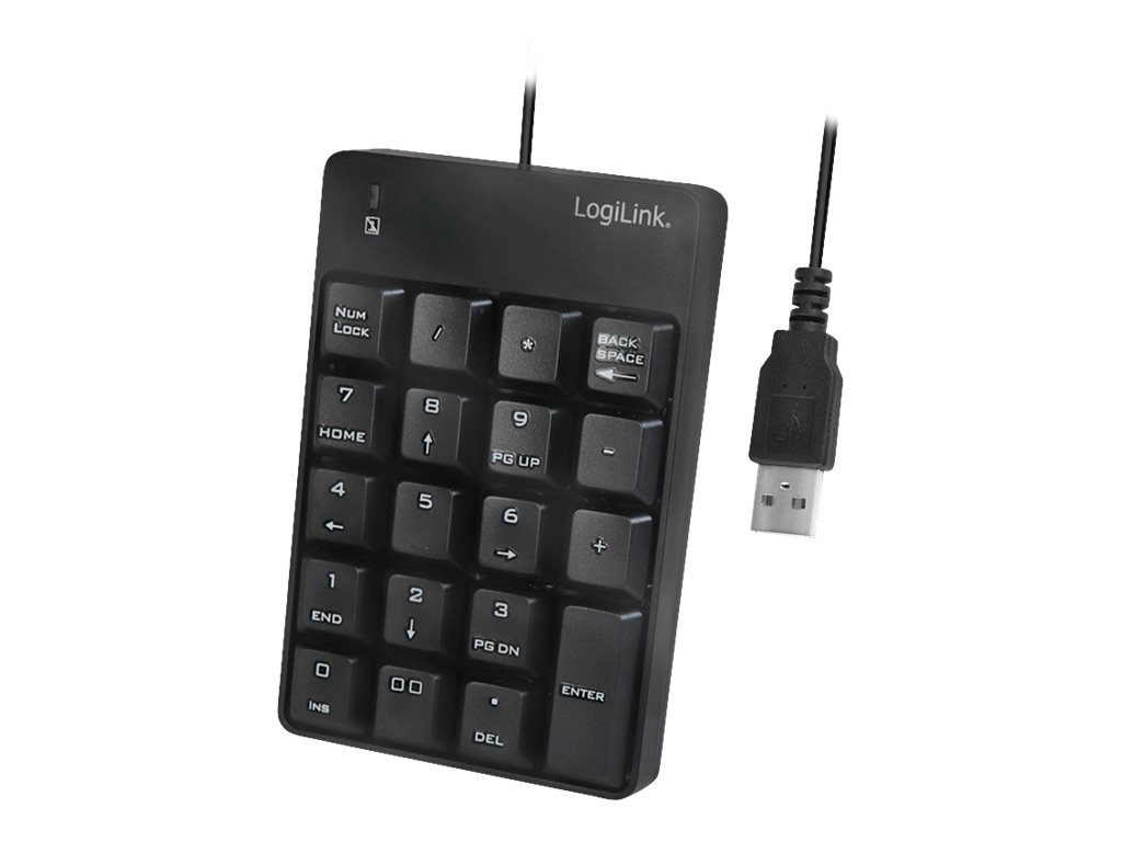 LogiLink Numeric Keypad USB-A Kabelgebunden Schwarz