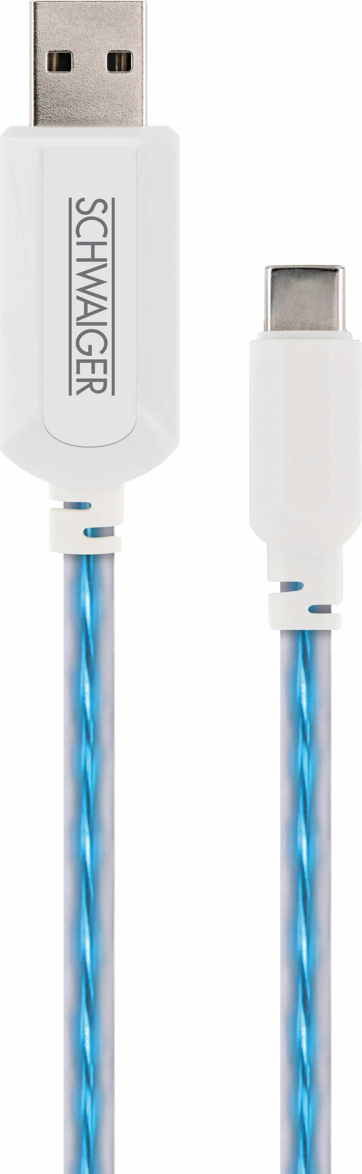 Schwaiger LKL 100 C USB Kabel 0,8 m 2.0 USB A USB C Weiß (LKL100C532)