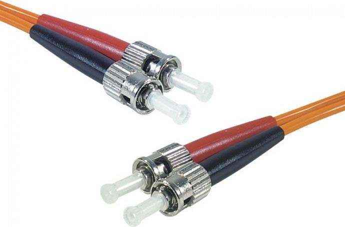 EXERTIS CONNECT LWL Patchkabel Eco, 50/125 µm, OM2 Faser, 2x ST Stecker/2x ST Stecker, orange, 3.0 m