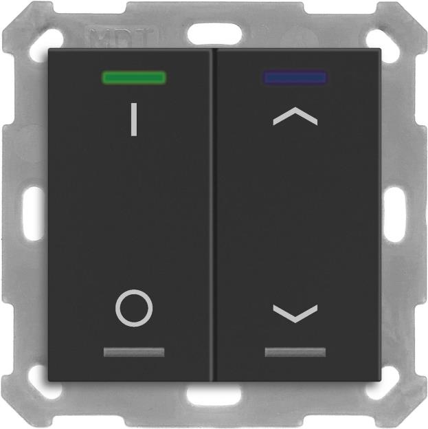 MDT BE-TAL55T206.D1 KNX Taster Light 55 2f RGBW Temperatursensor sw matt Sch_Jal 1 (BE-TAL55T206.D1)