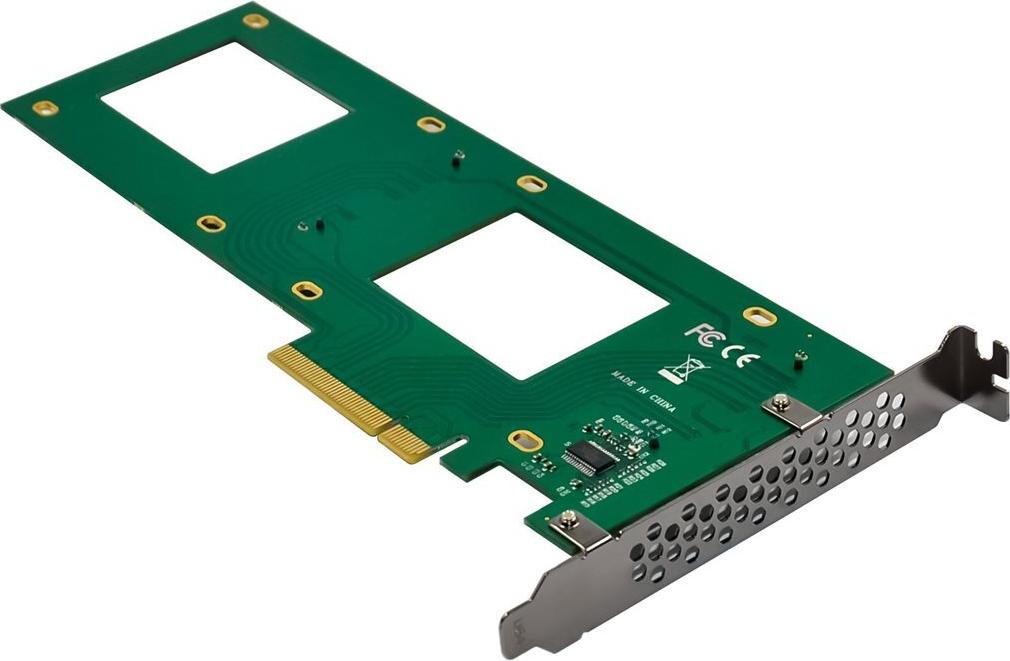 InLine PCIe-Karte zu 2x intern U.2 NVMe SFF-8639 Bifurcation x8