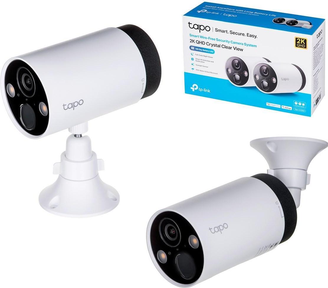 TP-Link Smart Wire-Free Security Camera, 2 Camera SystemSPEC: 2 ? Tapo C420, 1 ? Tapo H200, 2K+(2560x1440), 2.4 GHz, 5200mAh rechargable lithium-ion TP-Link Smart Wire-Free Security Camera, 2 Camera SystemSPEC: 2 ? Tapo C420, 1 ? Tapo H200, 2K+(2560x1440), 2.4 GHz, 5200mAh rechargable lithium-ion