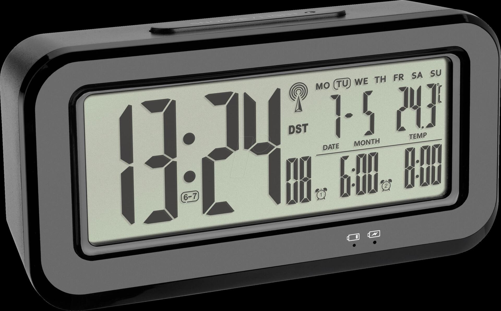 TFA-Dostmann BOXX Digitaler Wecker Schwarz (60.2554.01)