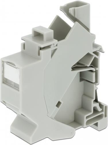 DeLOCK Keystone Mounting for DIN rail with dust cover (86292)