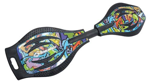 SCHILDKRÖT Waveboard Good Vibes Graffiti Schwarz, Weiß