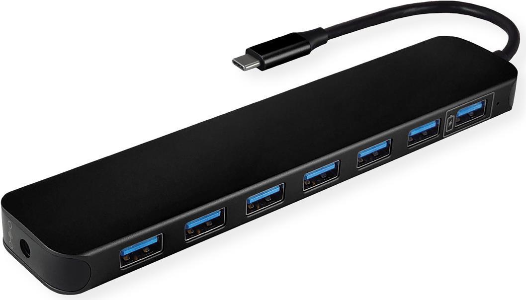 Value 14.99.5040 Schnittstellen-Hub USB 3.2 Gen 1 (3.1 Gen 1) Type-C 5000 Mbit/s Schwarz (14.99.5040)