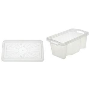 OKT Aufbewahrungsbox "Multi-Box S", 6,5 Liter, transparent Farbe: natur-transparent, leer platzsparend nestbar - 1 Stück (1027100100000)