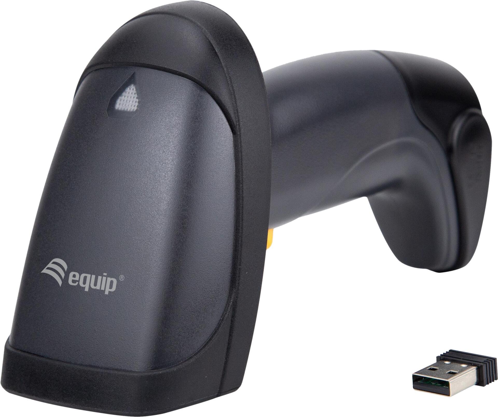 EQUIP Barcode Handscanner Laser Wireless USB schwarz