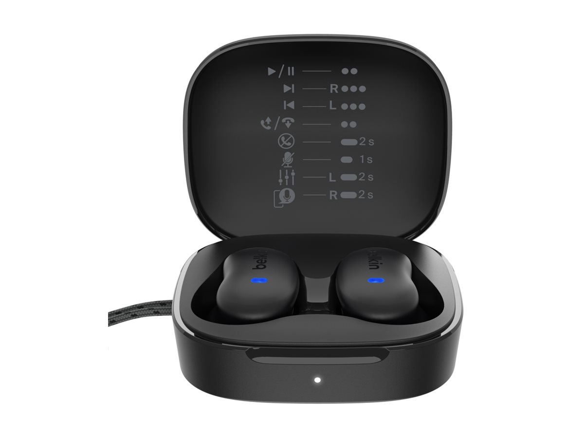 Belkin SoundForm Anywhere True Wireless Earbuds Schwarz