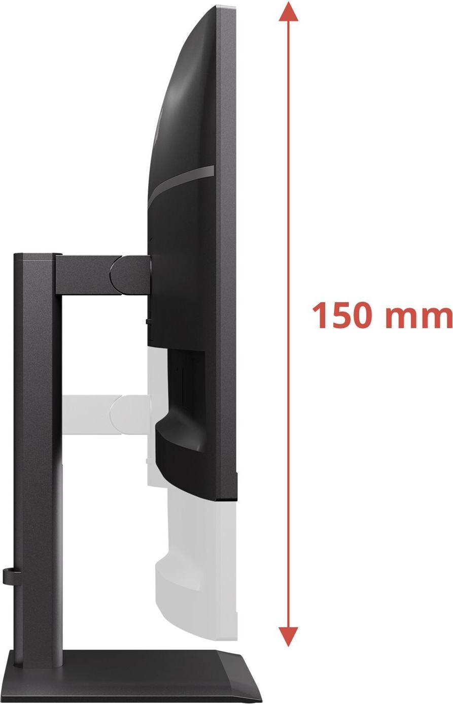 AOC E4 Series LED-Monitor 68,6 cm (27") - 3840 x 2160 4K UHD 2160p @ 60 Hz - IPS 400 cd/m² - 1200:1 - 4 ms - 2xHDMI DisplayPort USB-C Lautsprecher Schwarz (U27E4CV)
