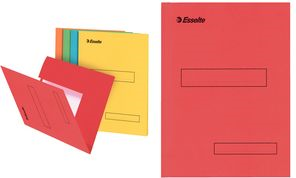 Esselte Aktenmappe, DIN A4, aus Karton, 160 g/qm, orange mit 2 Einschlagklappen, 100% recycelbar, - 1 Stück (721050)