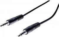 Audiokabel 3,5 mm Klinkenstecker an 3,5 mm Klinkenstecker, schwarz, ca. 1,0 m 3,5 mm Stereo Klinkenstecker an 3,5 mm Stereo Klinkenstecker (108566)