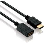 HDMI Verlängerungskabel, High Speed mit Ethernet, vergoldet, HDMI St. A / Bu. A, 0,5 m Hochwertiges Kabel zur Übertragung von digitalen Monitor- und TV-Signalen (39902000)