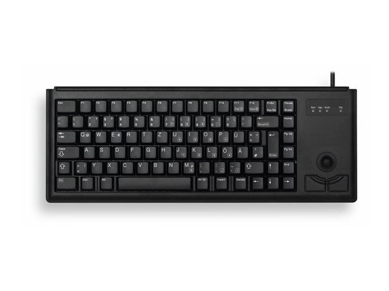 Cherry Standard Slim Line G84-4400 Tastatur Trackball USB AZERTY Belgien Schwarz