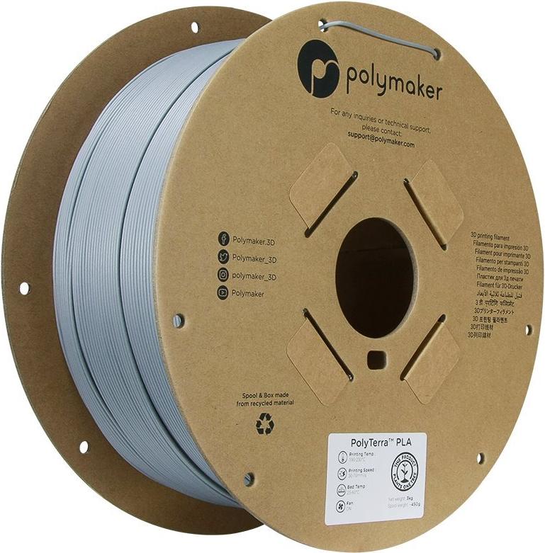 Polymaker PA04009 Regular Filament PLA geringerer Kunststoffgehalt Matt 1.75 mm 3000 g Fossil (PA04009)
