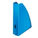 Esselte-Leitz LEITZ Stehsammler WOW, DIN A4, Kunststoff, blau-metallic Fassungsvermögen: 60 mm, Vorderseite bis unten offen, - 1 Stück (5277-10-36)